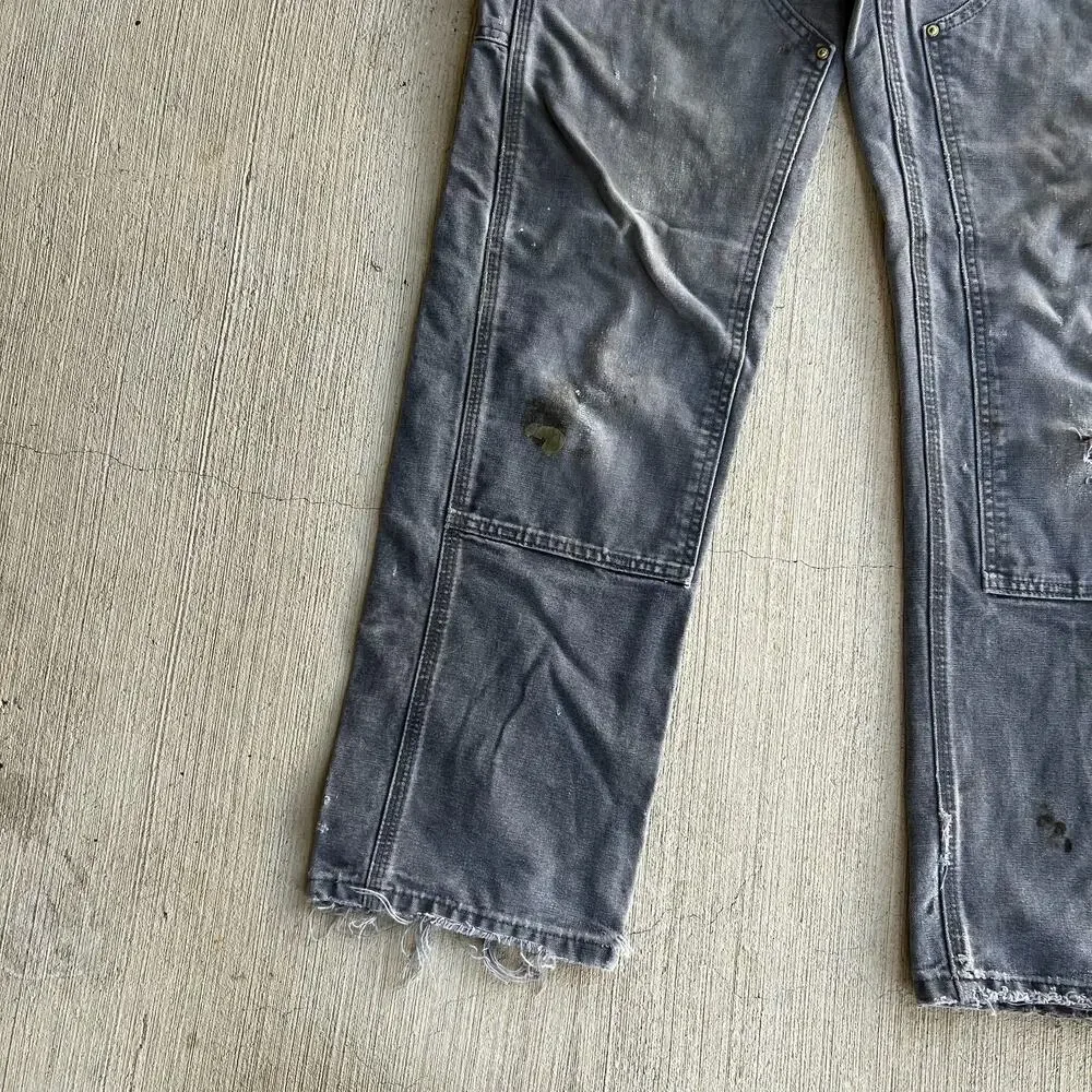 Carhartt B01 GVL gray double knee work wear carpenter pants